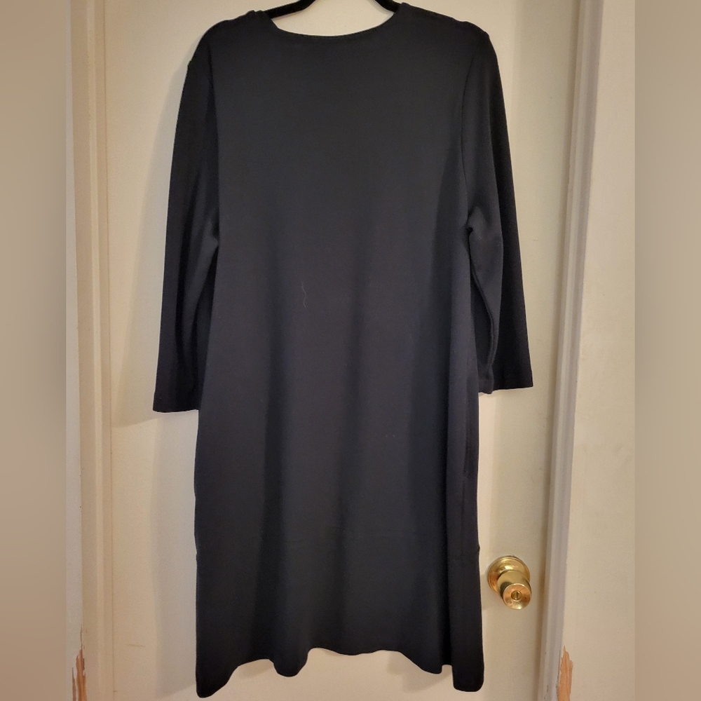J Jill XL black long sleeve PONTE DRESS